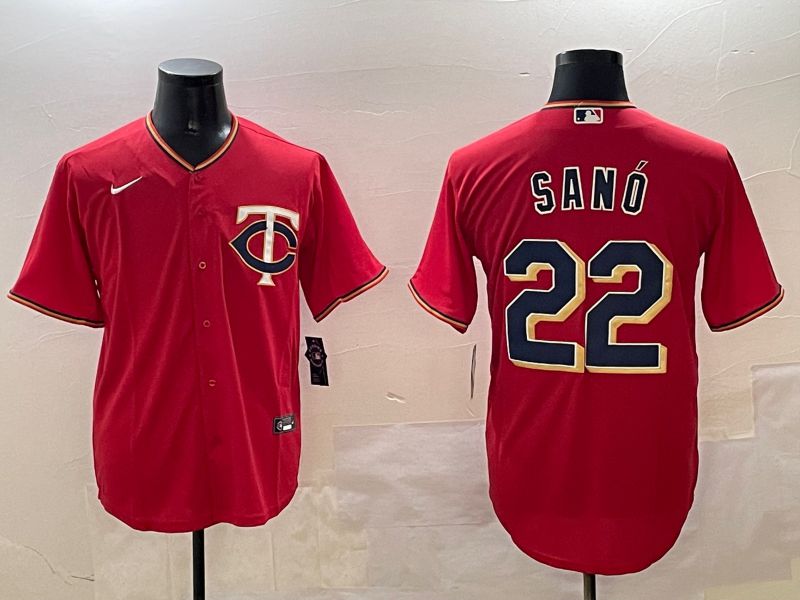 Men Minnesota Twins #22 Sano Red Game 2025 Nike MLB Jersey style 4